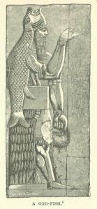A depiction of the God Ea, or Oannes.