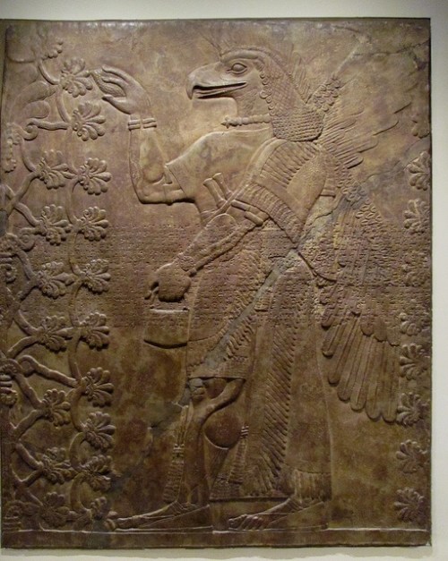 Alabaster relief from Nimroud, in the Louvre.  http://world-mysteries.com/mpl.htm
