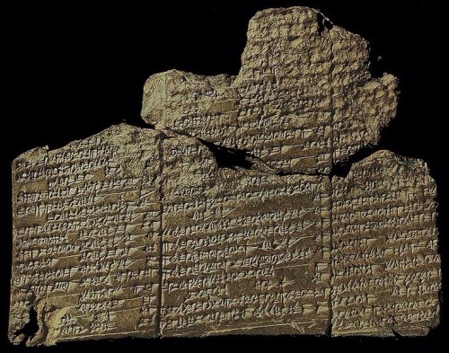 A fragment of The Eridu Genesis. <br />  The earliest recorded Sumerian creation myth is The Eridu Genesis, known from a cuneiform tablet excavated from Nippur, a fragment from Ur, and a bilingual fragment in Sumerian with Akkadian, from the Library of Ashurbanipal dated 600 BCE. The main fragment from Nippur (depicted above) is dated to 1600 BCE. <br />  http://etcsl.orinst.ox.ac.uk/cgi-bin/etcsl.cgi?text=t.1.7.4# <br />  https://en.wikipedia.org/wiki/Sumerian_creation_myth <br />  It was Thorkild Jacobsen who named this fragment. As he says, “…it deals with the creation of man, the institution of kingship, the founding of the first cities and the great flood. Thus it is a story of beginnings, a Genesis, and, as I will try to show in detail later, it prefigures so to speak, the biblical Genesis in its structure. <br />  The god Enki and his city Eridu figure importantly in the story, Enki as savior of mankind, Eridu as the first city. Thus “The Eridu Genesis” seems appropriate." <br />  In a footnote, Jacobsen observes, “The tablet was found at Nippur during the third season’s work of the Expedition of the University of Pennsylvania (1893-6) but was not immediately recognized for what it was. The box in which it was kept was labeled “incantation.” Thus it was not until 1912, when Arno Poebel went through the tablet collection, that its true nature was discovered.” <br />  He continues, “Poebel published it in hardcopy ... and furnished a transliteration, translation and penetrating analysis .... He convincingly dated the tablet (pp. 66-9) on epigraphical and other grounds to the latter half of the First Dynasty of Babylon.” <br />  “Little further work of consequence was done on the text for thirty-six years—a detailed bibliography may be found in Rykle Borger, Handbuch der Keilschriftliteratur I (Berlin: de Gruyter, p. 411 ... but in 1950 Samuel N. Kramer’s translation was published in ANET (pp. 43-4) and again, almost twenty years later, Miguel Civil restudied the text in his chapter on Atra-hasīs (pp. 138-47). <br />  The interpretation here offered owes much to our predecessors, far more than would appear from our often very different understanding of the text." <br />  https://books.google.co.uk/books?id=g5MGVP6gAPkC&amp;pg=PA129&amp;dq=Eridu+Genesis.+Nippur&amp;hl=en&amp;sa=X&amp;ved=0CCEQ6AEwAGoVChMI4ImL2PiCxwIVhNWACh01nwD6#v=onepage&amp;q=Eridu%20Genesis.%20Nippur&amp;f=false