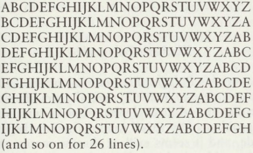 Umberto Eco, Table, The Search for the Perfect Language, Polygraphies, Trithemius, p. 195