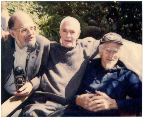 Allen Ginsberg, Timothy Leary, John C. Lilly, Easter Sunday 1991, home of Dr. Oscar Janiger, Photo by Philip H. Bailey