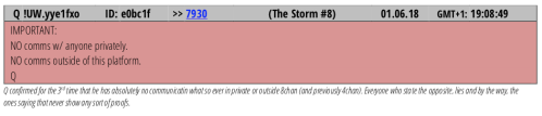 Q Again Confirms No Private Coms p. 217