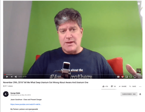 Q George Webb Screenshot YouTube Nov 29 2018