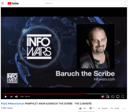 Q Paul Furber BaruchtheScribe InfoWars Vid Screen Grab Full Face