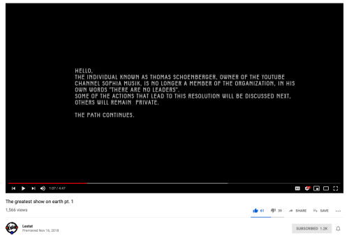 Q Schoenberger Banned Cicada Greatest Show on Earth Nov 16, 2018 Lestat YT