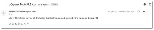 A858 TS Thomas Schoenberger Christmas Email Dec 24 2019--gHOST Received His on 12-27-19