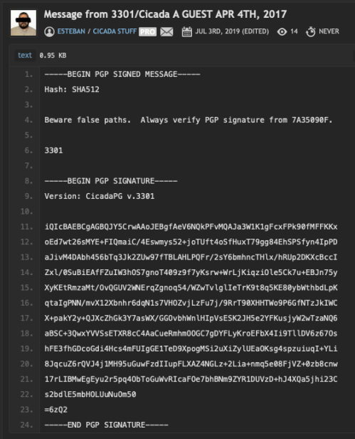 Cicada PGP April 4 2017