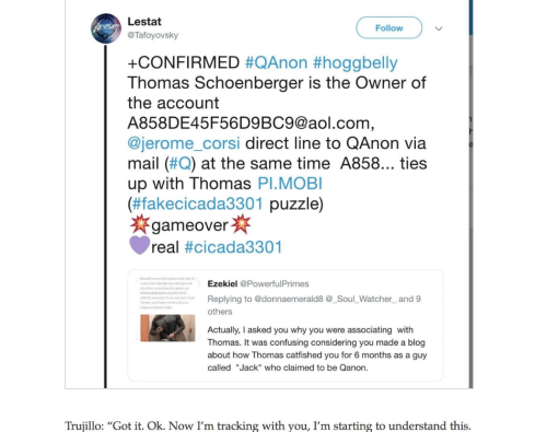 TS Rebuts Lestat A858 QAnon Corsi Pi.Mobi Ezekiel Tweet Sept 10 2019