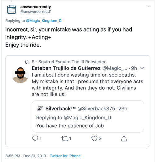 Twitter Threats answercorrectly @answercorrectl1 Dec 31 2019 2019-12-31