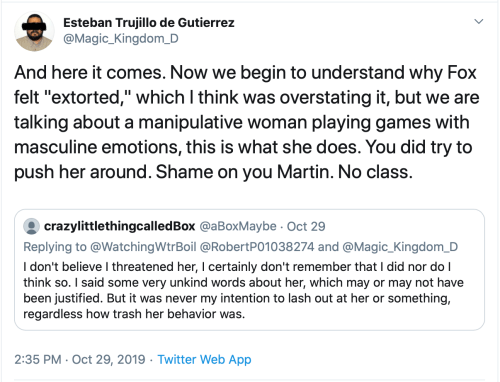 Wehrmeyer Alibis THREATENED FOX? Or Jet? His Problem Not Mine Oct 29 2019