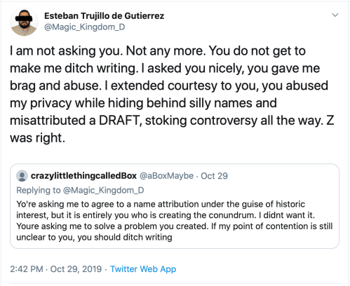 Wehrmeyer Tells Me to Ditch Writing No More ASKING Oct 29 2019